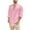 Pink, variant on Casual Long Sleeve Shirts Mens Pure Color Linen Button Down Tops