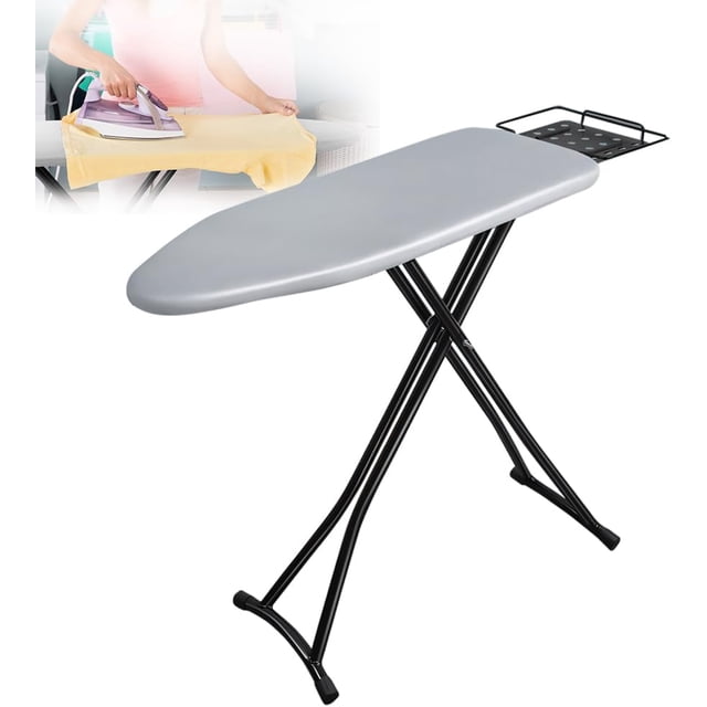 Burro de Planchar Plegable, 47.2×12.4 Pulgadas Tabla Planchar, Grande Altura Ajustable, Closet con Soporte para Uso Familiar