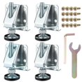 thumbnail image 1 of MesaSe 4 Pack Stainless Steel Leveling Feet 2000lb Capacity Heavy Duty Furniture Levelers Adjustable Table Leg Leveler w/Lock Nuts for Furniture Table Cabinets Workbench Shelving Units, 1 of 10