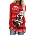thumbnail image 1 of Blusa cómoda de manga larga con cuello redondo y estampado de moda para mujer Fridja  FKASFK1683, 1 of 4