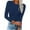 Dark Blue, variant on Women's Long Sleeves Crew Neck Tops Basic Stretch Slim Fit Lightweight Cozy Under Layer T-Shirts White S