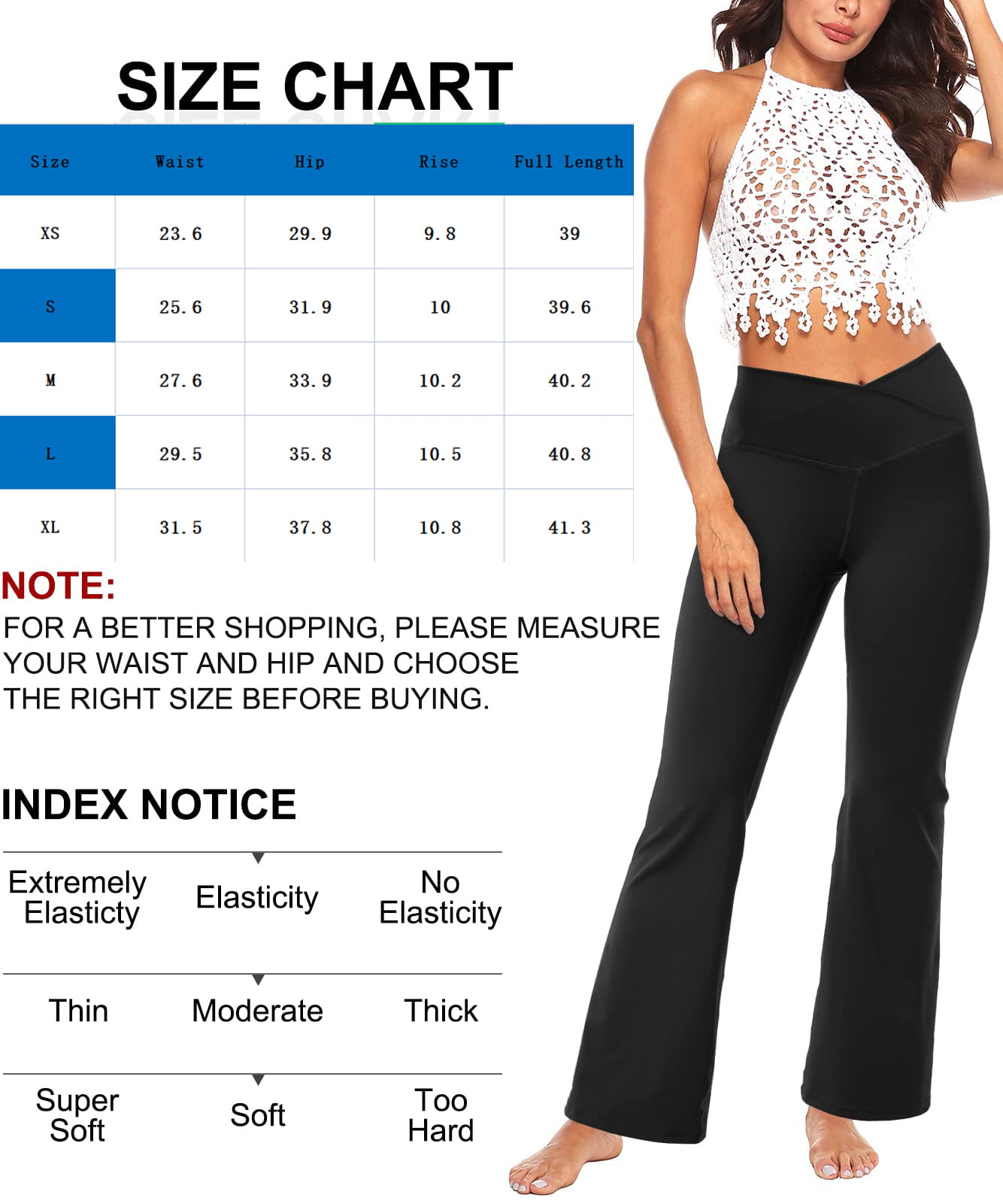 Aopwsrlyi Bootcut Yoga Pants for Women,Crossover High Waisted Pants for  Women Tummy Control Yoga Flare Pants