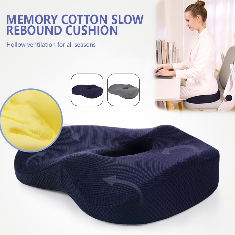 HOTBEST Seat Cushion,Office Chair Cushion for Back Pain,Lower Back &  Sciatica Pain Relief,Memory Foam Office Chair Car Seat Cushions with Handle  & Non-Slip Base - Walmart.com