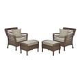 thumbnail image 2 of W Unlimited Modern Concept 4 Piece Faux Sea Grass Patio Chair and Ottoman Set, 2 of 5
