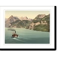 thumbnail image 2 of Historic Framed Print, The Lake of the Four Cantons and Urirothstock (i.e. Urirotstock) Lake Lucerne Switzerland, 17-7/8" x 21-7/8", 2 of 9