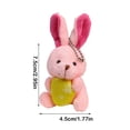 thumbnail image 3 of Stuffed Bunny Set Multi Color 12 Pack 4.7 Inch Easter Gifts, 3 of 9