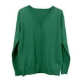 thumbnail image 3 of Sweaters for Women 2025 Fall Winter Long Sleeve V-Neck Loose Knit Sweater Jumper Tops Womens Pullover Sweaters, 3 of 6