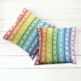 thumbnail image 2 of Ambesonne Colorful Throw Pillow Cover 2 Pack, Stripe Rainbow Pattern, 20", Multicolor, 2 of 6