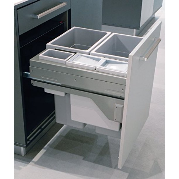Waste Bin Pull out by Hafele Euro Cargo 60, door mounted, gray