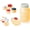 Yellow, variant on Comfify Mason Jar Ceramic Measuring Cups & Spoons Set with Spoon Rest, 9-Piece, Yellow