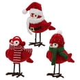 thumbnail image 5 of NOVELAR Set of 3 Simulated Cardinal Birds with Earmuffs, Lightweight Polyester Construction for Stable Display on Tiered Trays or Tables, 5 of 5