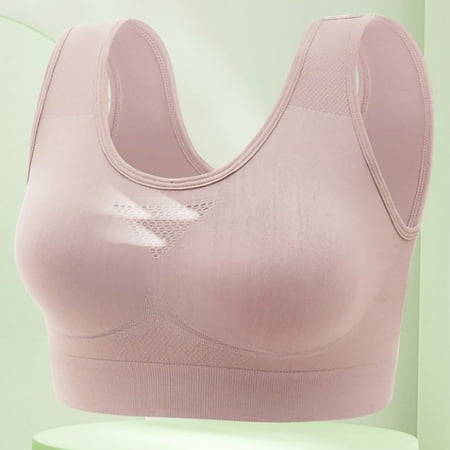 ZHENHONG Cotton Feeling Plus Size No Cup Cover Wrap Anti Bump Point Comfortable Women s Tank Top Bra Wireless Bras for Women