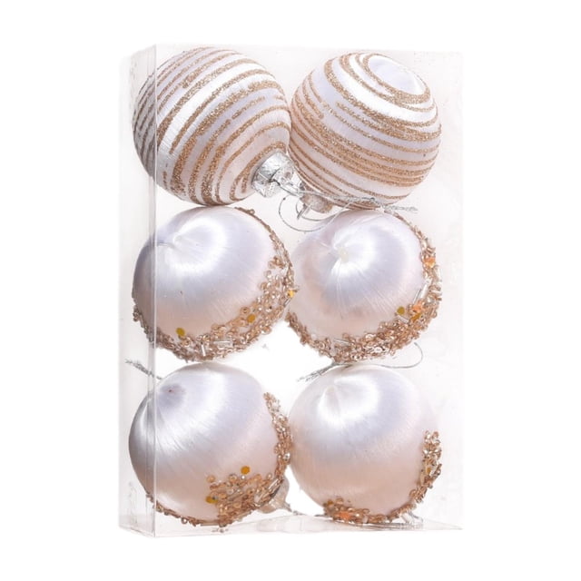 Bolas de Navidad Macarena Adornos irrompibles con Purpurina 8cm