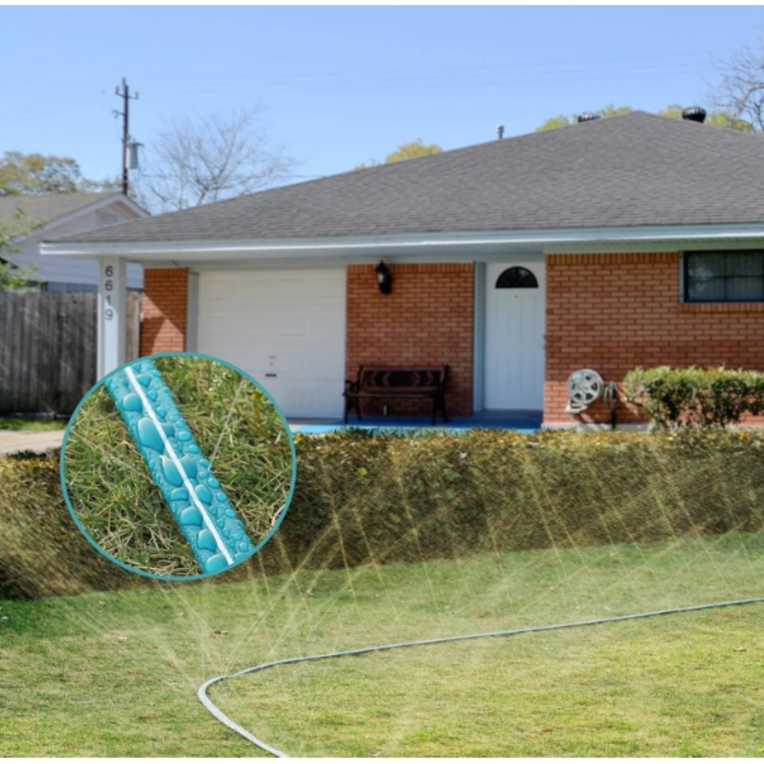 Sprinkler Soaker Hose 50 ft 2 pack for Garden Lawn Watering Hose with Hose Stakes
