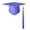 Purple, variant on Infant Kids Girls Boys Graduation Caps With Tassel Solid Color Fashion Comfort Hats Purple Size M