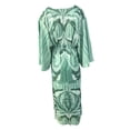 thumbnail image 3 of Liacowi Women Casual Dress Summer Flower Print Loose Fit V Neck Button High Split Long Beach Dress, 3 of 4