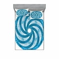 thumbnail image 2 of Ambesonne Blue Fitted Sheet & Pillow Sham Set, Abstract Fractal, Twinxl, Blue, 2 of 3