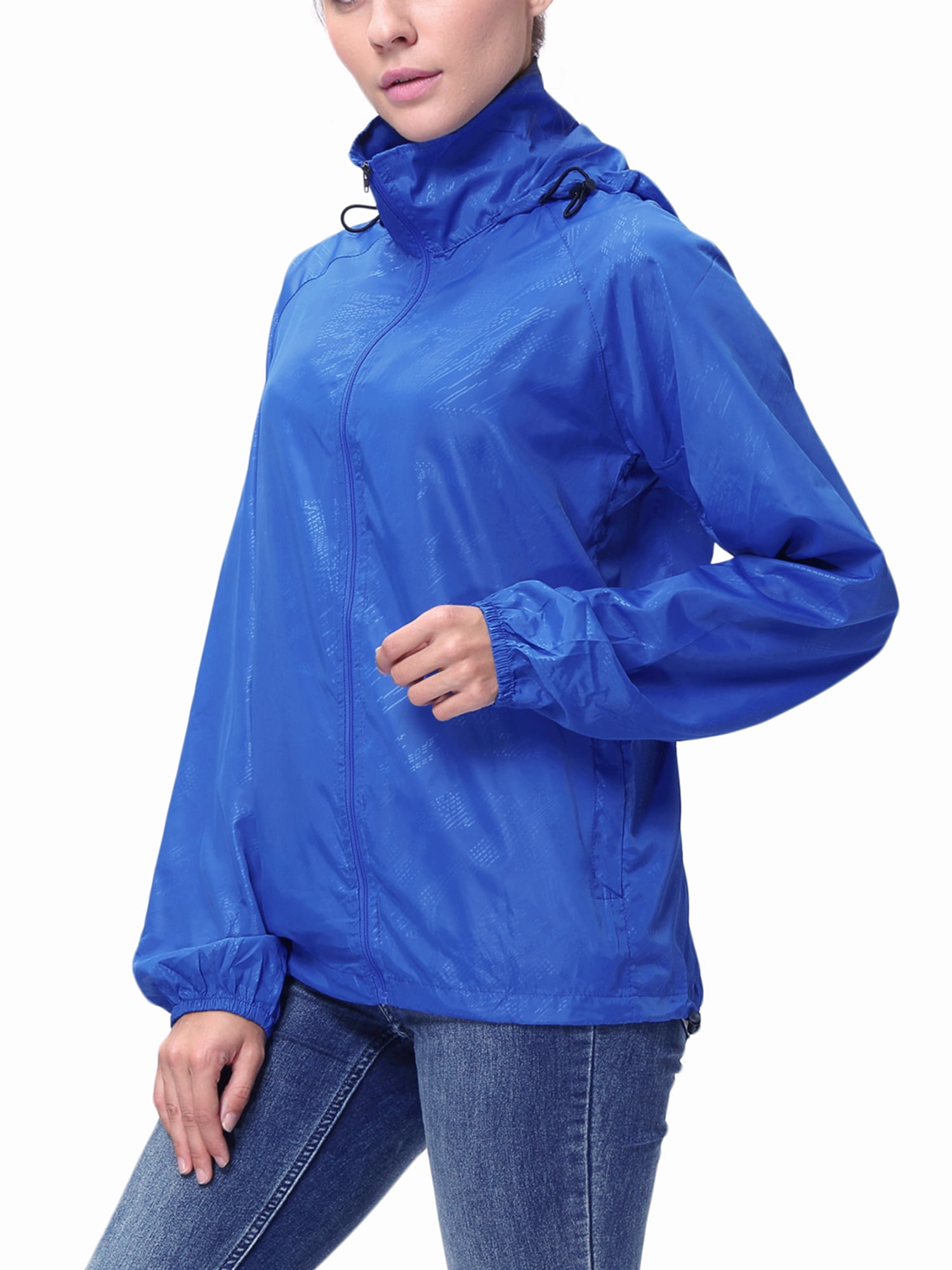 FUTATA Hooded Windbreaker Jacket for Women's / Men's Waterproof Rain