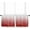 Red, variant on Red White Ombre Window Tier Curtains 36 Inch Length, Modern Abstract Art Striped Rod Pocket Window Treatment Kitchen Drapes for Bedroom, Cafe, Living Room, 2 Panels, 27.5 W x 36 L