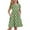 #A18-Green, variant on XADYUY Girls Summer Dress Size 14-16 Twirly A-Line Short Sleeve Midi Dress Polka Dot Basic Crew Neck Swing Sundresses with Pockets for 4-14t Kids,Blue 10-11 Years