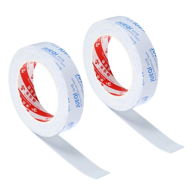 Cinta de espuma de un solo lado EVA Uxcell 1"W x 3/64"T x 16.4Ft, blanca 2Pcs