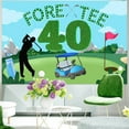 thumbnail image 2 of Green and White Golf Fore Tee Theme Background Cloth 40th Birthday Backdrop Party Decor Supplies for Adults, 2 of 6