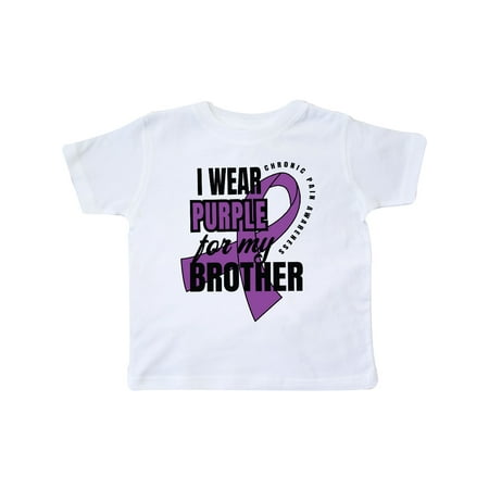 

Inktastic Chronic Pain I Wear Purple For My Brother Gift Toddler Boy or Toddler Girl T-Shirt