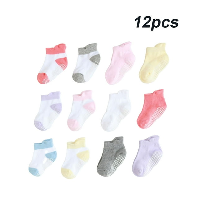 6 Pcs Bas pour Enfants avec Bonne Élasticité Confortables à Porter Style Simple Bonne Fabrication Chaussettes Pures Mixte Fille 8-10