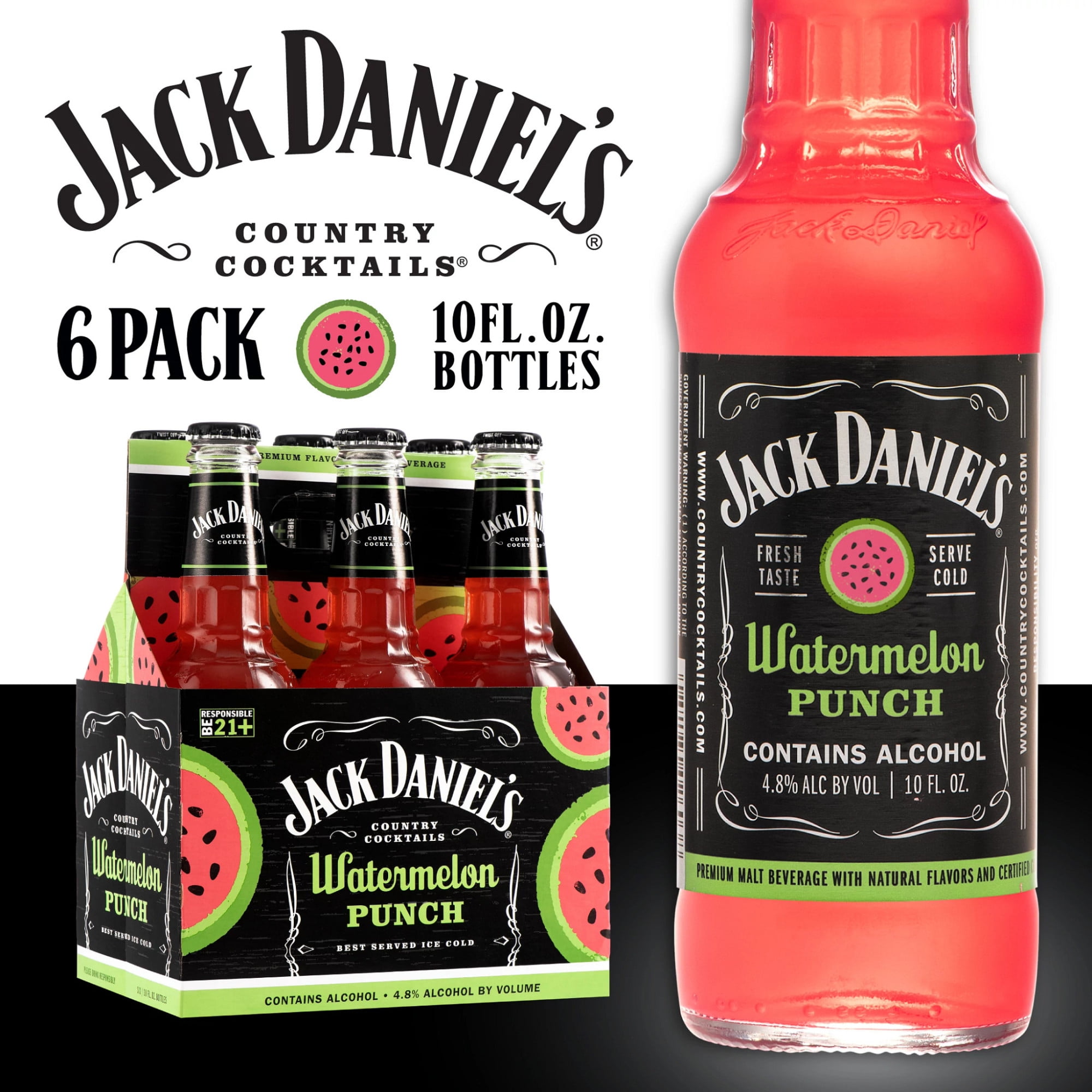 Buy Jack Daniels Country Cocktails Watermelon Punch 6 Pack 10 Oz Bottles Online At Lowest 4797