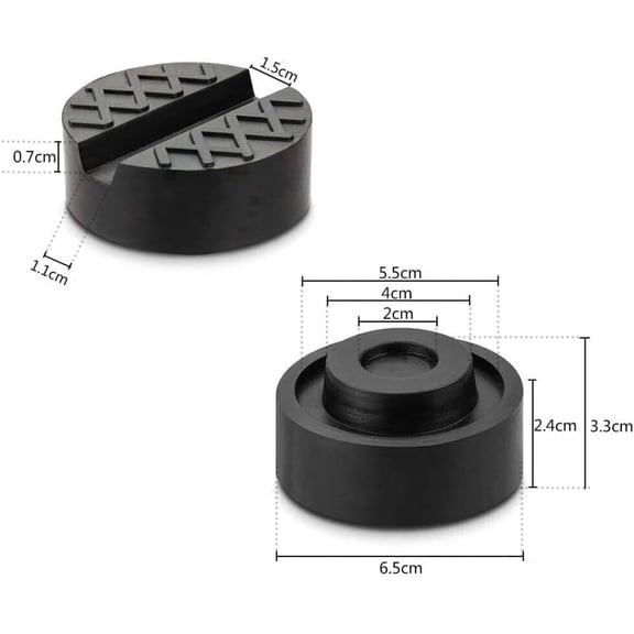 Jacking Lifting Puck Classic Adapter Trolley Jack Pad Pinch Weld Floor Rubber--4.9*2.5CM--6.5*2.4CM
