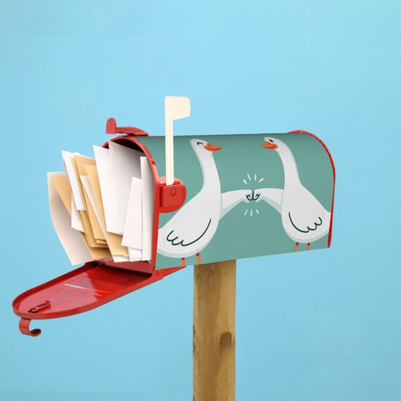 Xecao Goosebumps for Mailbox Cover with Magnetic Strips, Waterproof and Sunscreen, Adds a Decorative Touch to Your Garden Yard-21x18 in