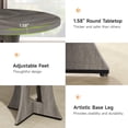 thumbnail image 6 of MARNUR Round Dining Table for 4 Persons 47" Modern Kitchen Table for Dining Room Kitchen, Gray (Only Table), 6 of 7