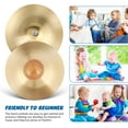 thumbnail image 4 of MasteelfCA 1 Pair Hand Cymbals Dancing Cymbal Instrument Rhythm Percussion Instrument Finger Cymbals With Handles, 4 of 8