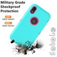 thumbnail image 6 of Njjex iPhone XR Cases, Sturdy Phone Case for iPhone XR 6.1", Full-Body Shockproof Protection Heavy Duty Armor Hard Plastic & Shock Absorption Rubber Rugged Bumper 3-in-1 Case Cover - Mint, 6 of 7