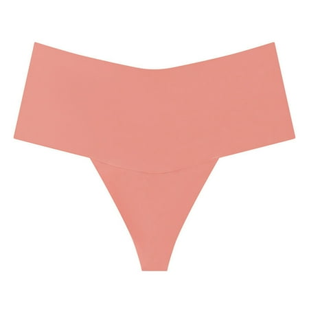 Bestselling  Women s Seamless Thong Underwear  Breathable High Waist  Soft Material  Comfortable Fit  Everyday Wear  Supportive  Seamless Design  Womens Plus Size Tops Clearance | Watermelon Red S