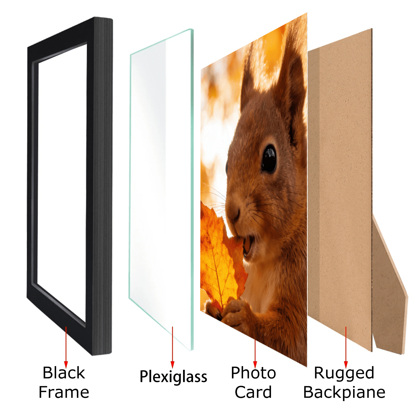 6 Pack 8.5x11 Picture Frames for Home Decor, Black