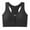 Dark Gray, variant on Timegard Sports Bras for Women Front Closure Zipper Racerback Breathable Workout Gym Bras with Support