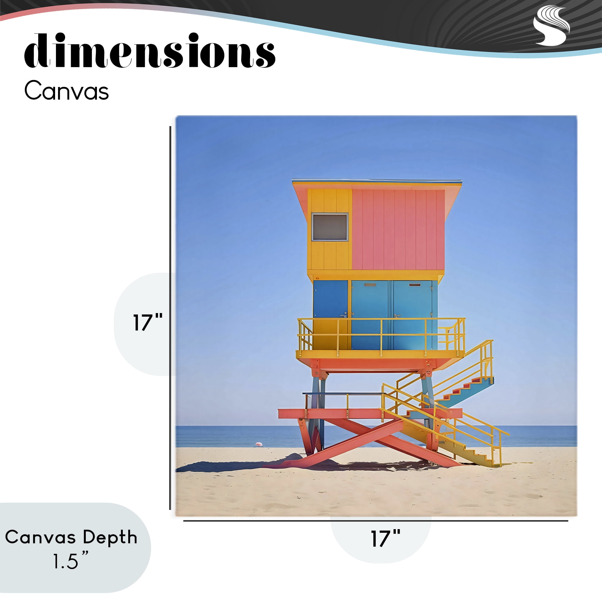 Stupell Industries Deco Lifeguard Tower on Beach Canvas Wall Art, design by Creative Studio