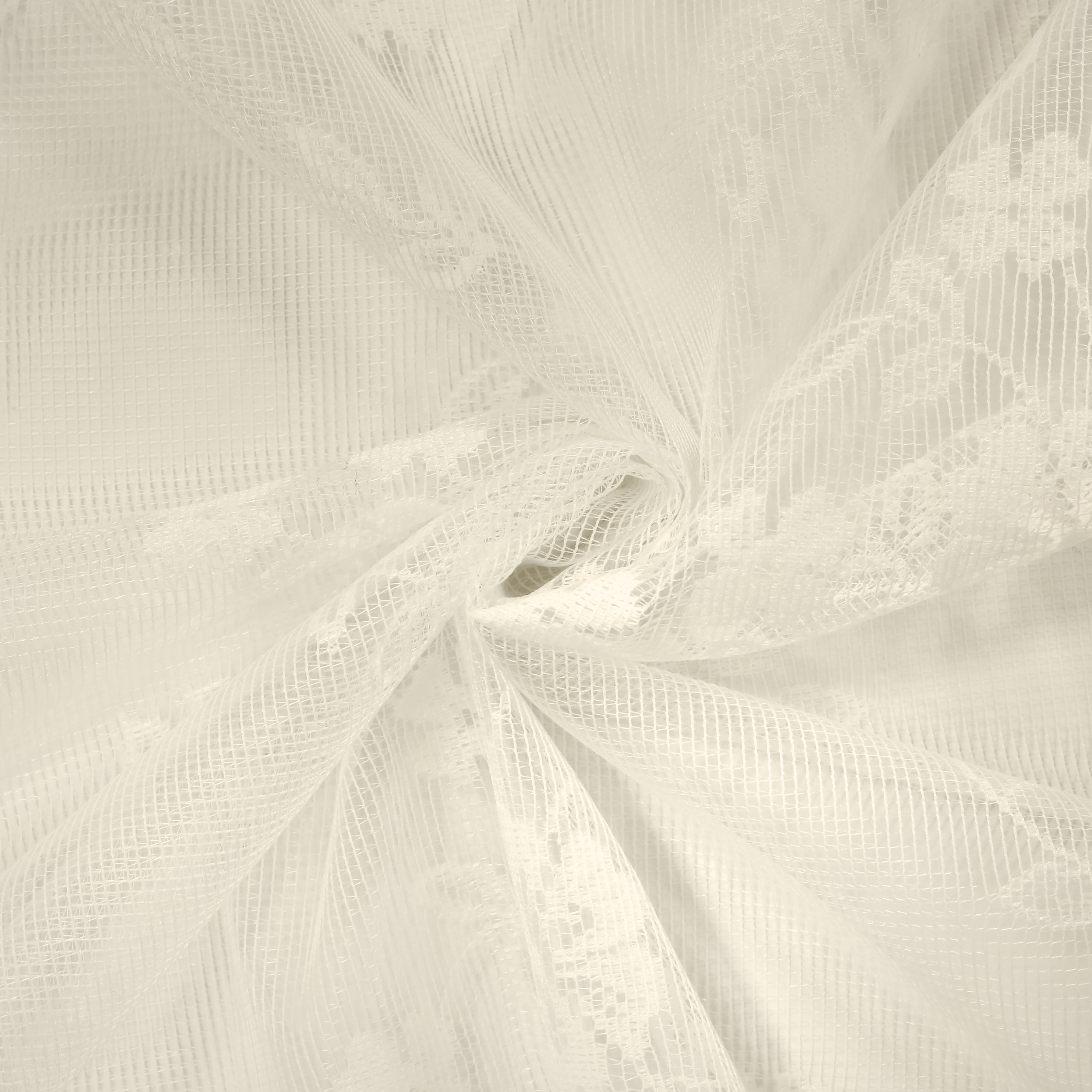 Melody Jacquard Lace Window Curtain Valance 56" x 15" in Eggshell