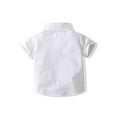 thumbnail image 6 of KelaJuan Baby Boys 2Pcs Gentleman Outfits, Short Sleeve Button Down Shirt + Suspender Shorts Set, 6 of 9