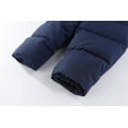 thumbnail image 4 of Boys Winter Coat Girls Winter Long Sleeve Thick Warm Hooded Solid Zipper Down Jackets Toddler Jacket Navy 2 Years-3 Years, 4 of 6