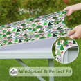 thumbnail image 6 of Multicolor Christmas Tree Pattern Square Fitted Tablecloth with Elastic Edge,Square Table Cover,Washable Elastic Table Cover for Home Kitchen Party Decor 34"x34", 6 of 6