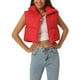 thumbnail image 1 of Chaleco acolchado ligero de mujer Inspire Chic con cuello alto y cremallera, color rojo M, 1 of 6