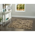 thumbnail image 3 of Linon Home Decor Serape Area Rug Collection, Brown and Ivory, 5' x 7.6', 3 of 7