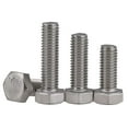 thumbnail image 1 of M10-1.50 x 22mm Hex Head Cap Screws, Stainless Steel A2, Plain Finish (Quantity: 100 pcs) - Coarse Thread Metric, Fully Threaded, Length: 22mm Metric, Thread Size: M10 Metric, 1 of 1