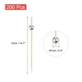 thumbnail image 2 of Uxcell 200Pcs Palillos de Cóctel de Perla de Bambú para Bebidas, Comida y Frutas, Tono Plateado, 2 of 6
