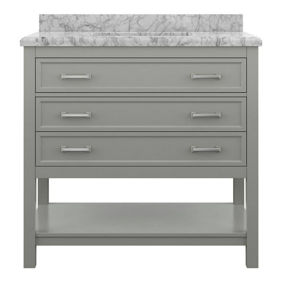 Design Element Affinity 37" Single Sink Bathroom Vanity in Grey