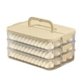 thumbnail image 1 of Riforla Dumpling Cookies Container Multilayer Food Storage Container with Lid Transparent Stackable Dumpling Plastic Seal for Kitchen and Refrigerator Food Storage Silver, 1 of 3