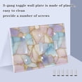 thumbnail image 3 of Yayeee Toggle Light Switch Wall Plate 2-Gang 4.56"x4.48" Decorative Outlet Cover, Elegant Marble Pattern, 3 of 7