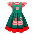 thumbnail image 4 of LUOGENLI Girls Dresses Size 10-12 Toddler Kids Girls Cute Christmas Cartoon Prints Party Princess Dress Girls' Dresses White 10 - 12 Girls Dresses Green 18-24 Months, 4 of 8